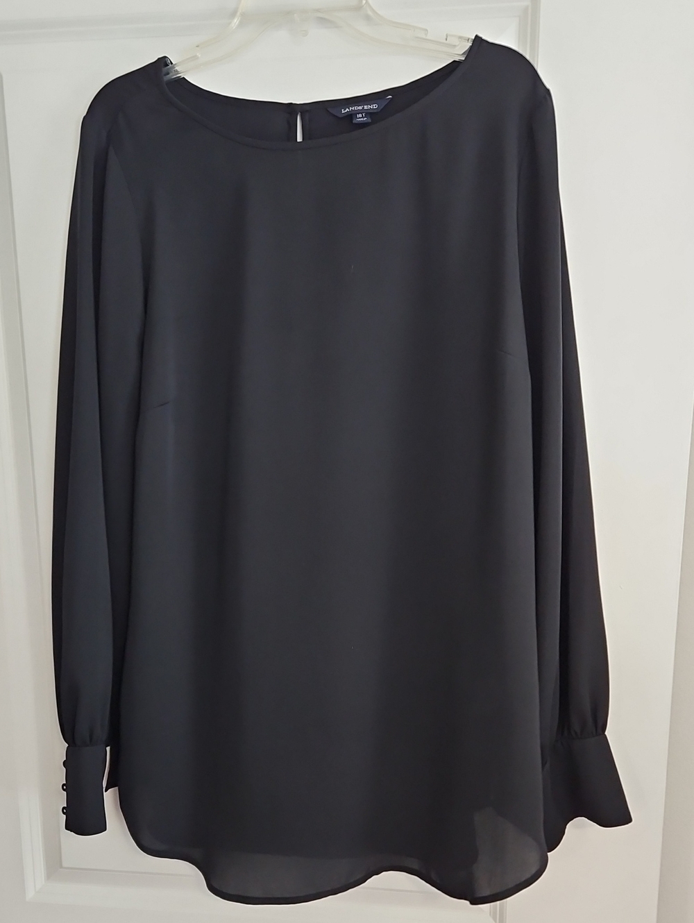 Lands' End Black Long-Sleeve Tunic